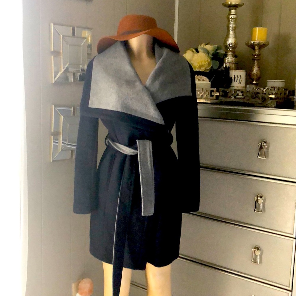 BCBGeneration Wool Belted Wrap Coat